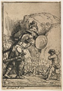 Davi e Golias, 1655 de Rembrandt van Rijn