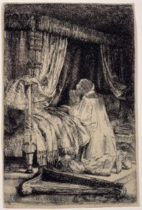 Davi em oração de Rembrandt van Rijn