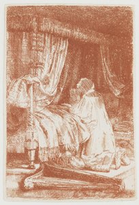 David em oração de Rembrandt van Rijn