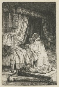 David em oração de Rembrandt van Rijn