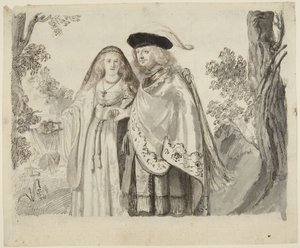 O homem da pena branca de Rembrandt van Rijn