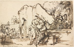 Eliezer e Rebeca no Poço de Rembrandt van Rijn