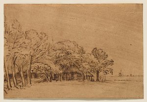 Quinta sob as árvores de Rembrandt van Rijn