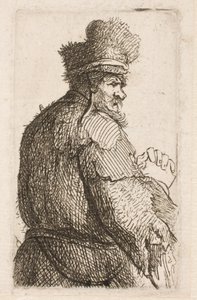 Velho visto por trás de Rembrandt van Rijn
