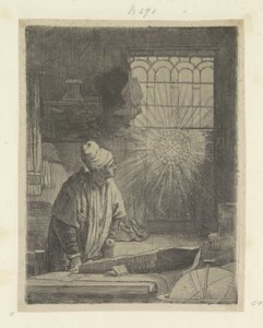 Bolseiro no seu estudo (Fausto)
Recueil de quatre-vingt-cinq estampes originales (título da série) de Rembrandt van Rijn