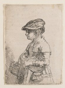Menina com um cesto de Rembrandt van Rijn