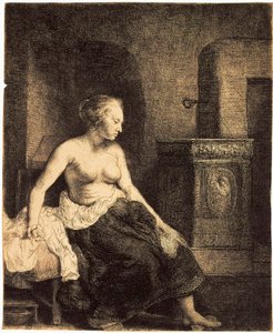 Mulher seminua por um fogão, 1658.