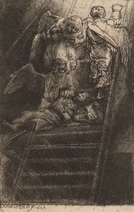 Escada de Jacob, 1655. de Rembrandt van Rijn