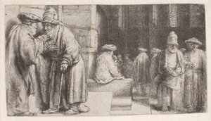 Judeus na sinagoga de Rembrandt van Rijn