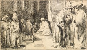 Judeus na Sinagoga de Rembrandt van Rijn