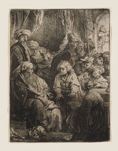 José a contar os seus sonhos de Rembrandt van Rijn