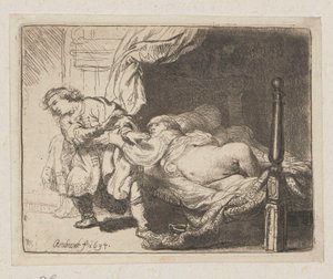 José e a esposa de Potifar de Rembrandt van Rijn