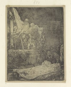 Descida da cruz à luz de tochas Recueil de quatre-vingt-cinq estampes originales (título da série) de Rembrandt van Rijn