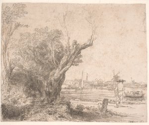 Paisagem. "A Reeleição" de Rembrandt van Rijn