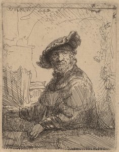 Homem em um caramanchão, 1642. de Rembrandt van Rijn