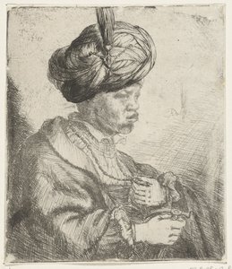 Homem com turbante, c.1660-70 de Rembrandt van Rijn
