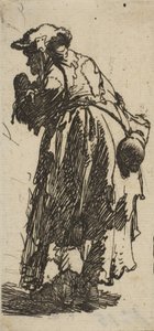 Velha mendiga com cabaça, c. 1629., c. 1629. de Rembrandt van Rijn