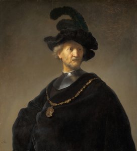 Velho com uma corrente de ouro, 1631. de Rembrandt van Rijn