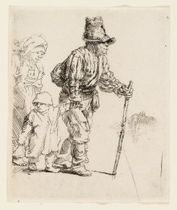 Família Camponesa no Vagabundo de Rembrandt van Rijn