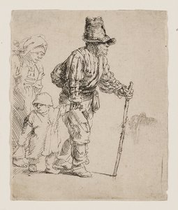 Família de camponeses em viagem de Rembrandt van Rijn