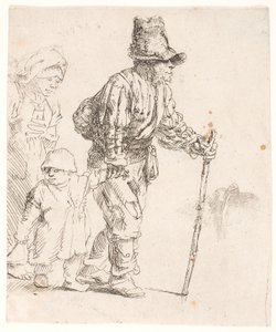 Família de camponeses em viagem de Rembrandt van Rijn