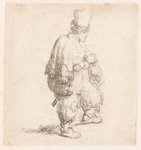 Polonês em pé com os braços cruzados de Rembrandt van Rijn