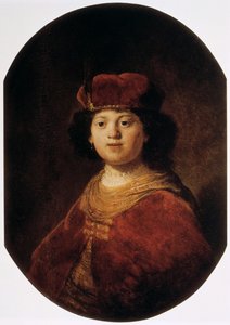 Retrato de um menino, século XVII de Rembrandt van Rijn