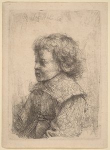 Retrato de um rapaz de perfil de Rembrandt van Rijn