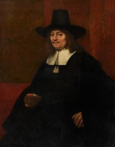 Retrato de um homem de chapéu alto de Rembrandt van Rijn