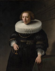 Retrato de uma mulher, provavelmente um membro da família Van Beresteyn, 1632. de Rembrandt van Rijn