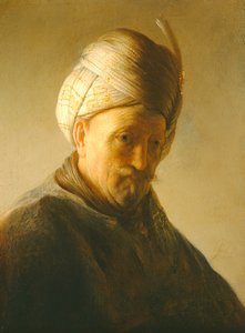 Retrato, de, um, homem, em, um, turbante, c.1630, (panel)