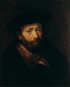 Retrato de um homem idoso, século XVII de Rembrandt van Rijn