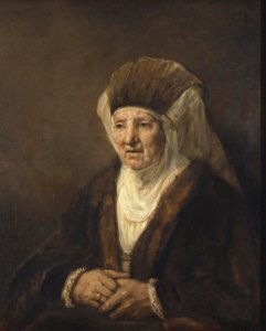 Retrato de uma mulher idosa, 1655 de Rembrandt van Rijn