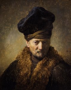 Retrato de um homem velho com chapéu de pele, 1630 de Rembrandt van Rijn
