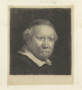 Retrato do mestre da escrita Lieven Willemsz. van Coppenol: placa grande
Recueil de quatre-vingt-cinq estampes originales (título da série) de Rembrandt van Rijn