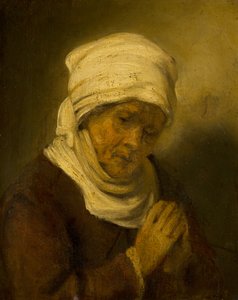 Mulher Orando, c.1660 de Rembrandt van Rijn