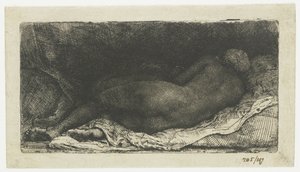 Nua Feminina Reclinada
Mulher nua recortada de Rembrandt van Rijn
