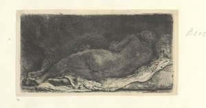 Nua Feminina Reclinada de Rembrandt van Rijn