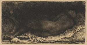 Nu Fêmea Reclinada, 1658. de Rembrandt van Rijn