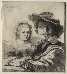Rembrandt e sua esposa Saskia, 1636. de Rembrandt van Rijn
