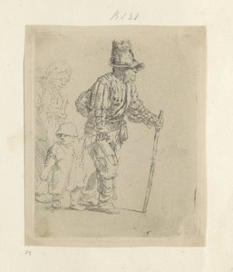 Rondtrekkende boerenfamilie Coleção de oitenta e cinco gravuras originais (título da série) de Rembrandt van Rijn
