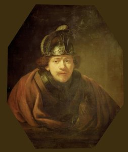 Auto-retrato como um guerreiro de Rembrandt van Rijn