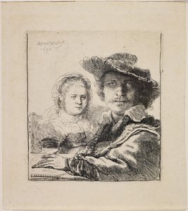 Auto-retrato com a Saskia de Rembrandt van Rijn