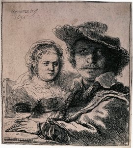 Auto-retrato com Saskia, 1636. de Rembrandt van Rijn