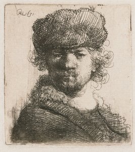 Auto-retrato com capa de peles pesadas
Auto-retrato com uma capa de pele pesada: busto de Rembrandt van Rijn