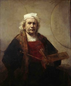 Auto-retrato com dois círculos, ca 1665-1669 de Rembrandt van Rijn