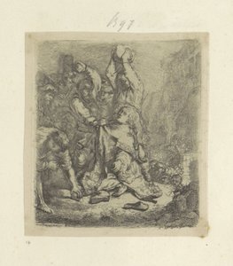 Steniging de Stefanus Coleção de oitenta e cinco gravuras originais (título da série) de Rembrandt van Rijn