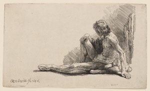 Estudo a partir do nu de Rembrandt van Rijn