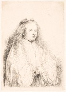 Estudo de Saskia como S. Catharine (a "pequena noiva judia") de Rembrandt van Rijn