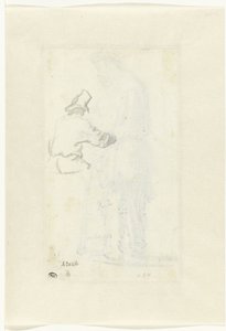 Estudo de um homem, visto de costas de Rembrandt van Rijn